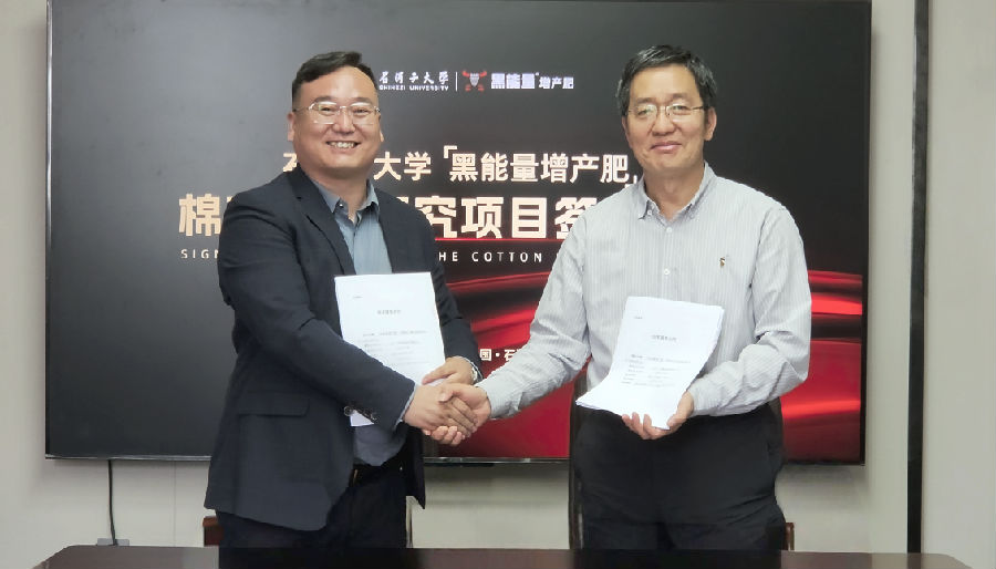 重磅签约‖石河子大学&“黑能量增产肥”联合启动棉花试验研究项目